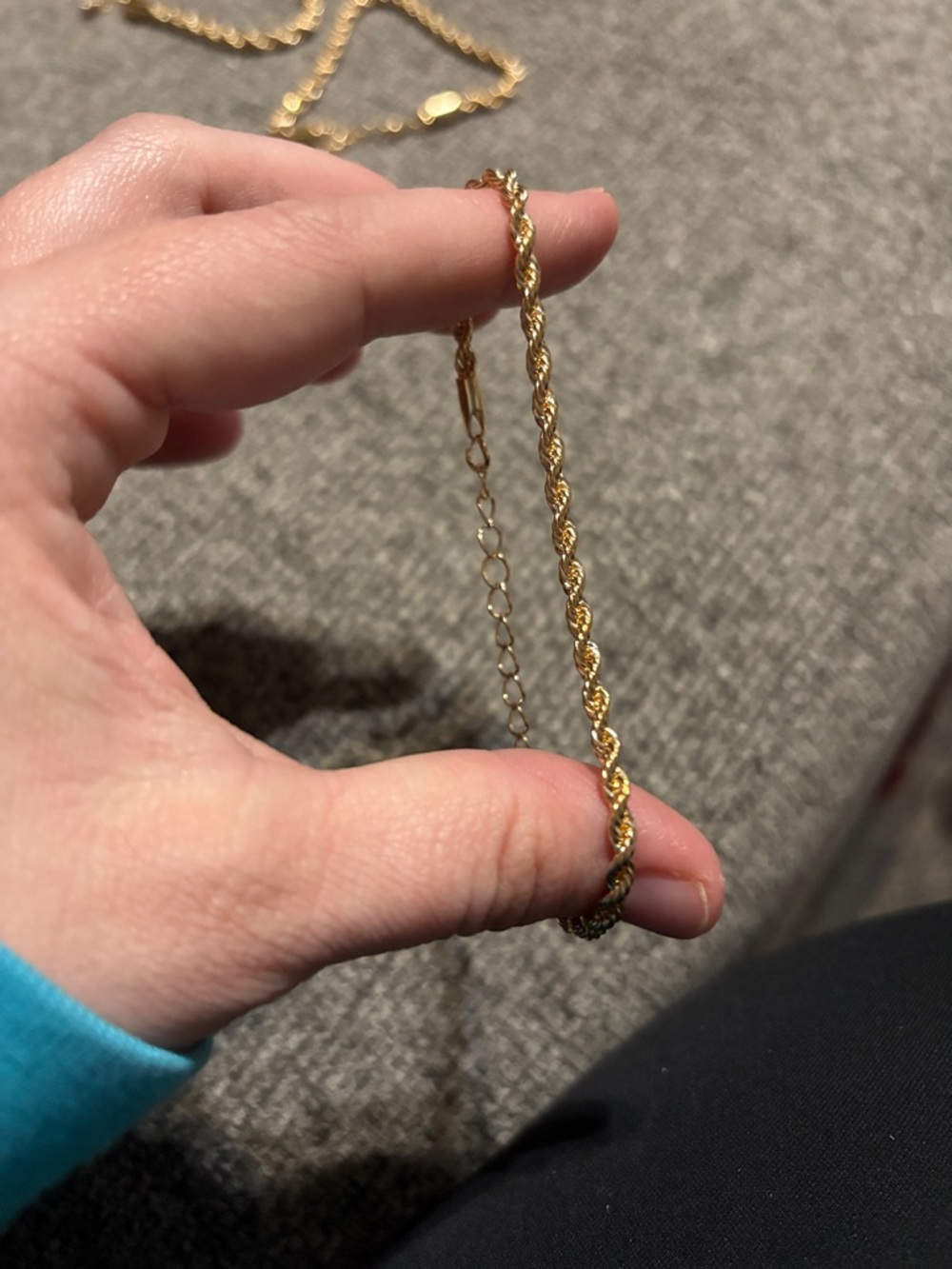Gold Rope Chain Bracelet - Women